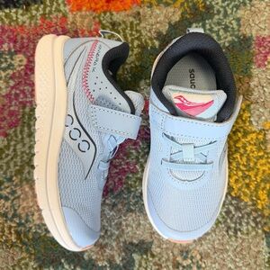 Saucony Kids' Light Blue and Pink Sneakers